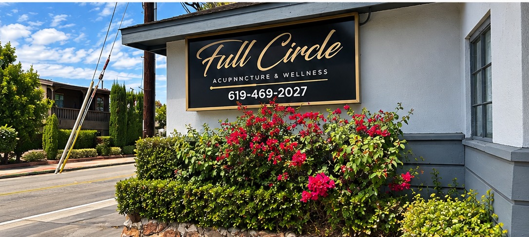 Full Circle Acupuncture & Wellness clinic exterior sign in San Diego